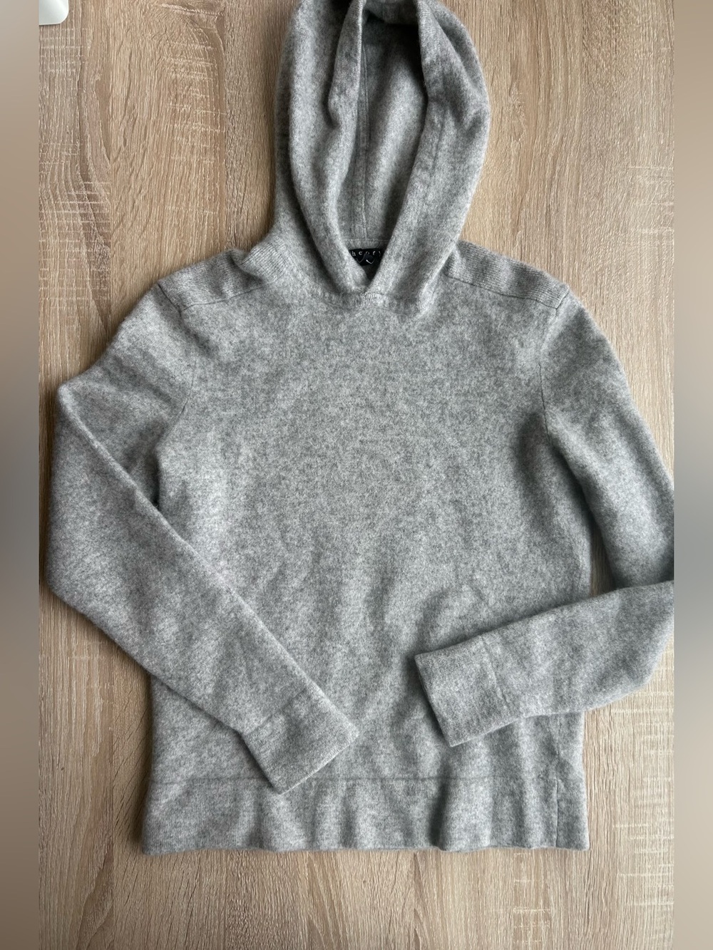 Theory Grey Cashmere Hoodie M Medium